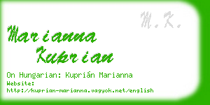marianna kuprian business card